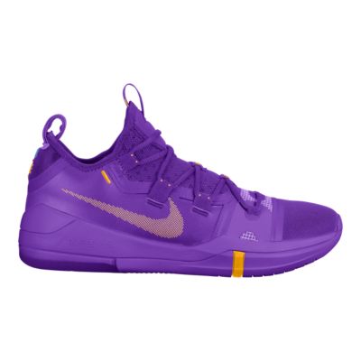 purple and yellow nike basketball shoes