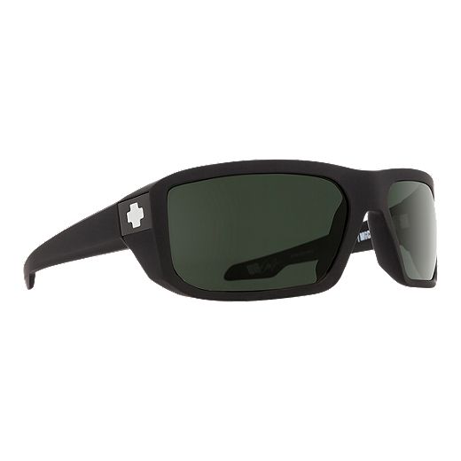 Spy Mccoy Polarized Sunglasses - Soft Matte Black with Happy Gray/ Green Lenses
