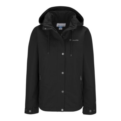 black rain jacket with hood