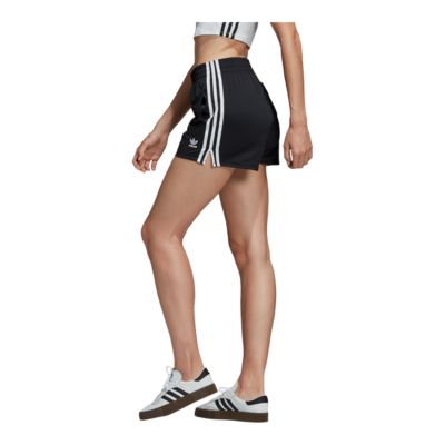 adidas womens 3 stripe shorts