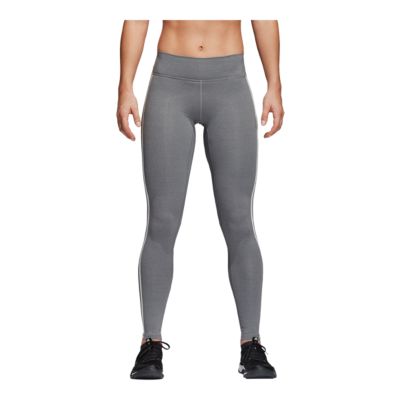 adidas 3 stripe tights grey