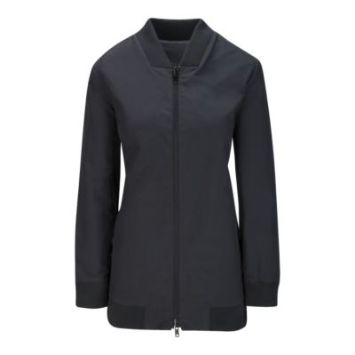 vans alliance black elongated windbreaker jacket