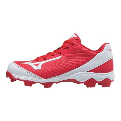 red mizuno cleats