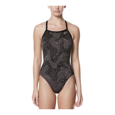nike women's geo alloy racerback one piece swimsuit