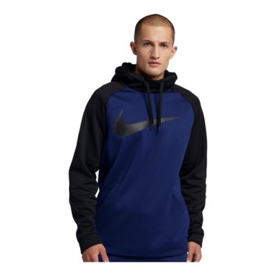 nike therma hoodie blue