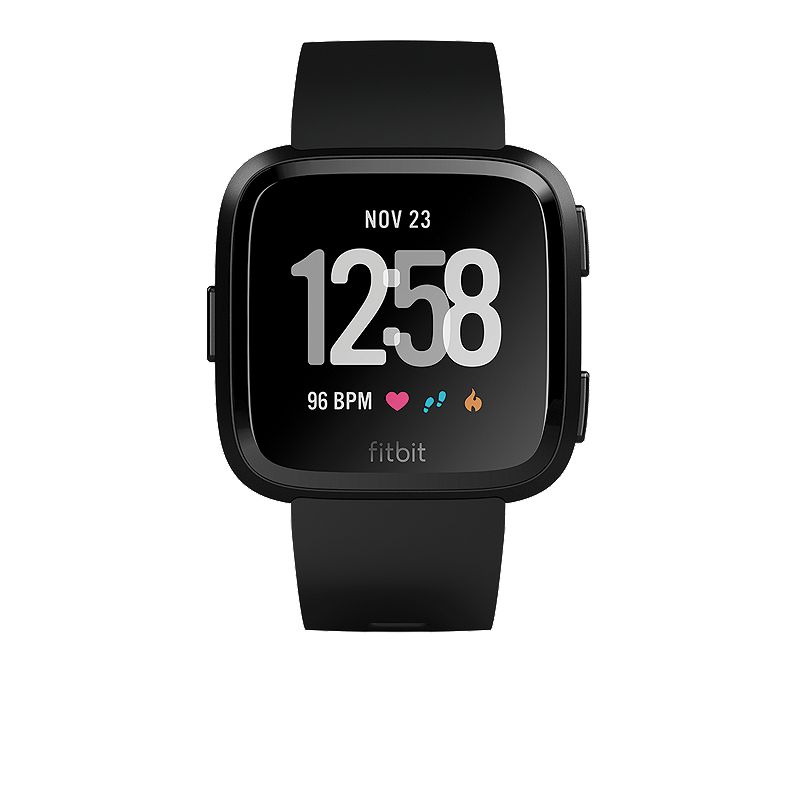 Fitbit Versa Smartwatch - Black/Black Aluminum