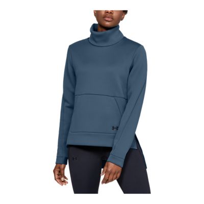 under armour women's unstoppable double knit mock neck long sleeve shirt