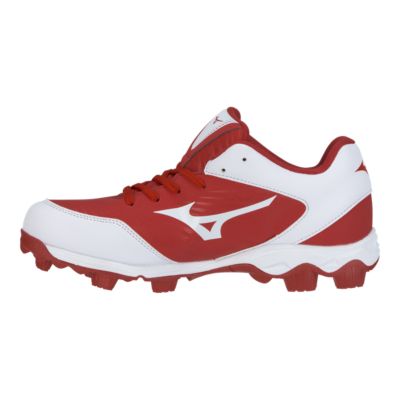 red mizuno baseball cleats