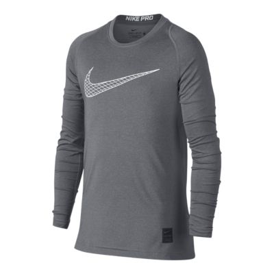 nike pro long sleeve fitted top