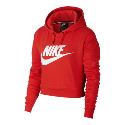 nike women's cropped sweatshirts