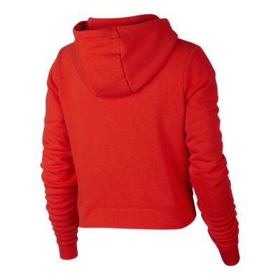 nike women's rally hoodie red