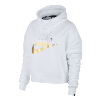 nike nsw rally hoodie metallic