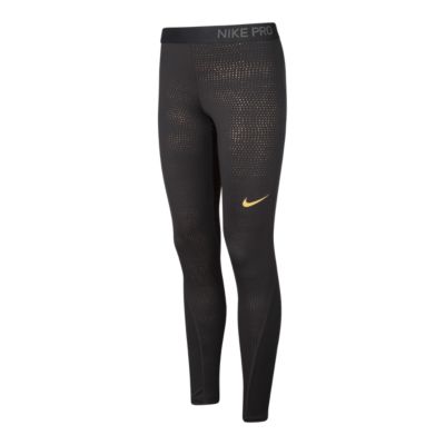 nike pro metallic tights