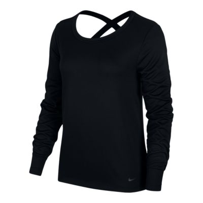 nike black long sleeve shirt womens