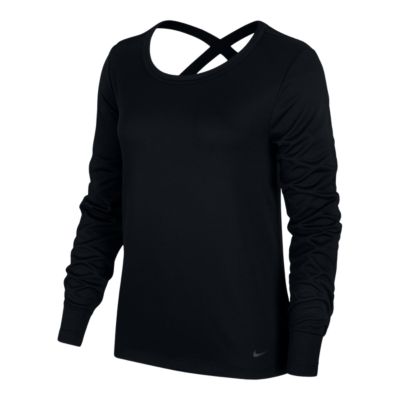 nike dry women's long sleeve training top