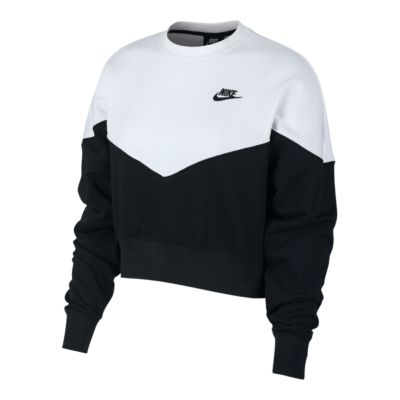 women's fleece crew nike sportswear heritage