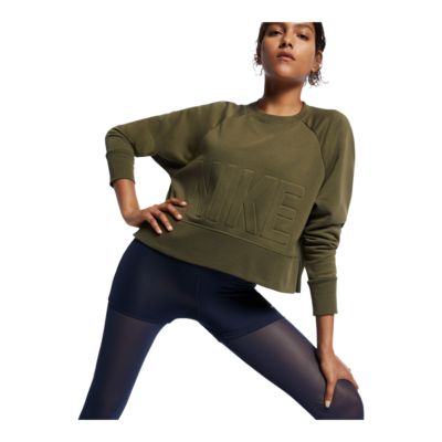 nike dry studio crew sweatshirt ladies