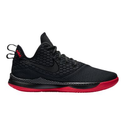 lebron shoes black and red