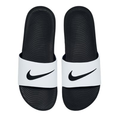nike black and white sandals