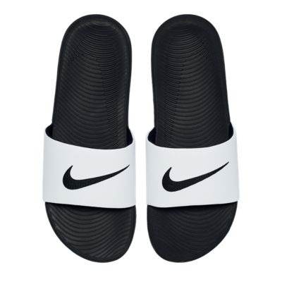 nike sandals white and black