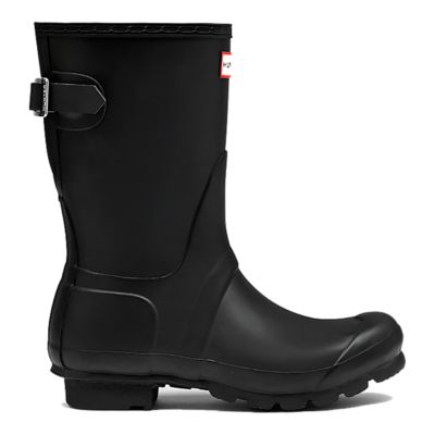 short black hunter rain boots