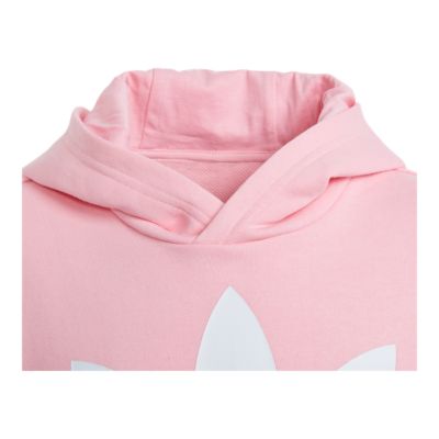 adidas trefoil hoodie light pink