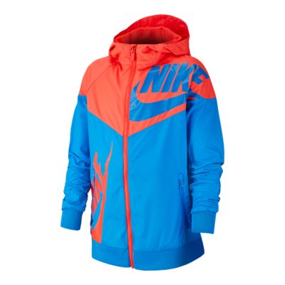 nike windrunner orange blue