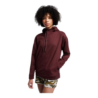 nike taping pullover hoodie in black