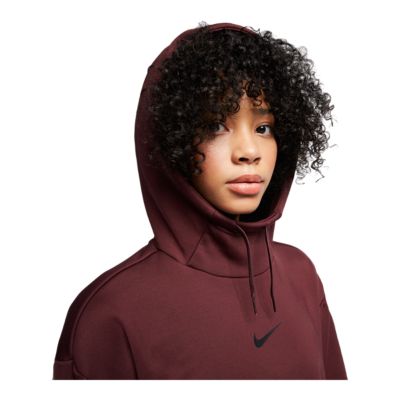nike taping pullover hoodie in black