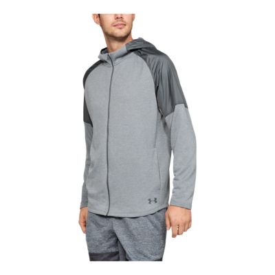 under armour hoodie grey men