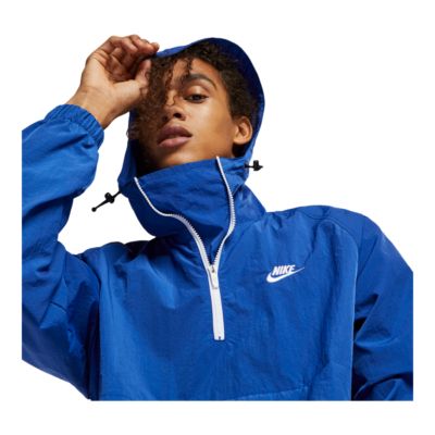 hooded woven anorak