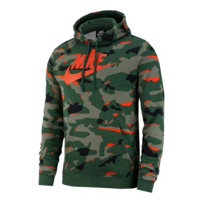 nike men's camo pullover hoodie
