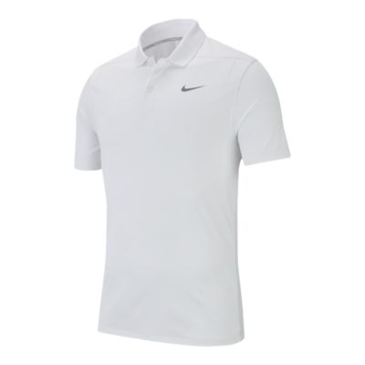 white nike golf polo shirt