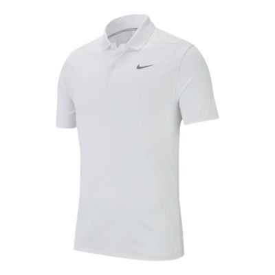 white nike golf polo