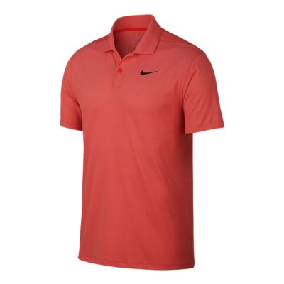 red nike golf polo