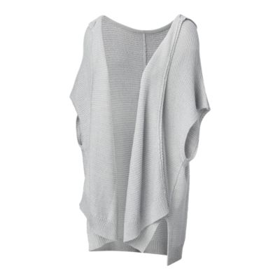 grey hooded cardigan womens