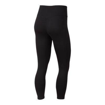 nike training one tight cropped leggings with taping in black