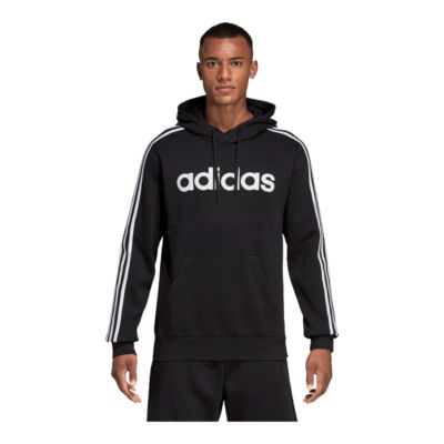 adidas black 3 stripe sweatshirt