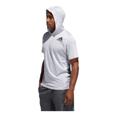 adidas men's short sleeve hoodie