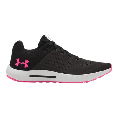 womens black and pink under armour shoes