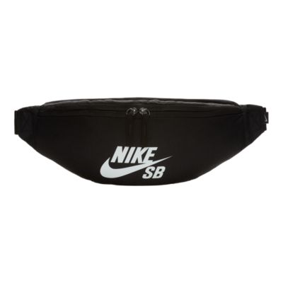 nike black and white fanny pack