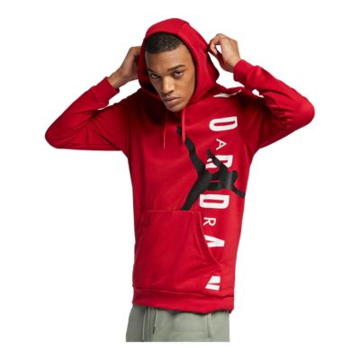 air jordan red and black hoodie