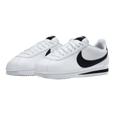 nike cortez womens white and black