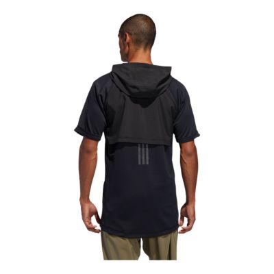 adidas short sleeve hoodie mens