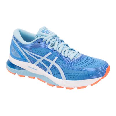 blue asics womens shoes