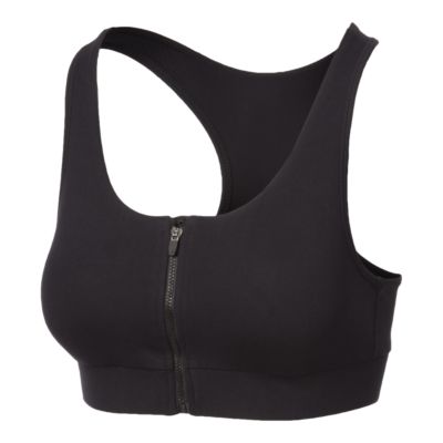 women's sports bra zip front