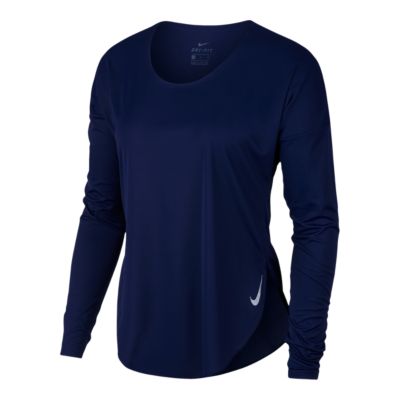 blue nike long sleeve shirt