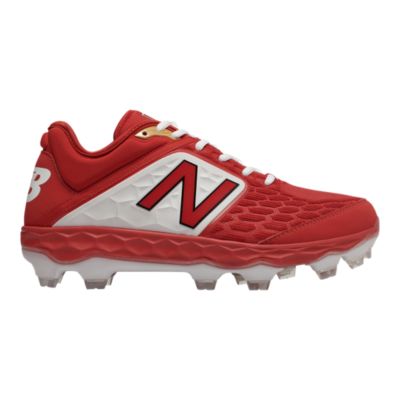 white and red mizuno cleats