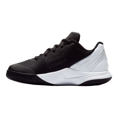 kyrie shoes black and white