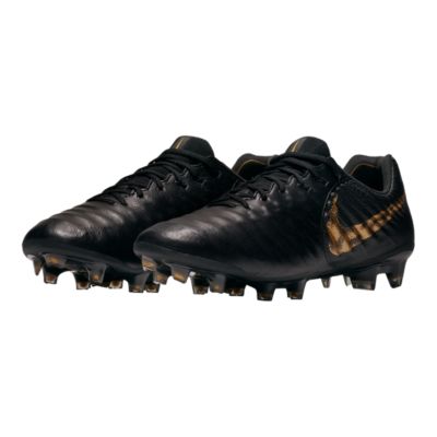 nike tiempo black gold